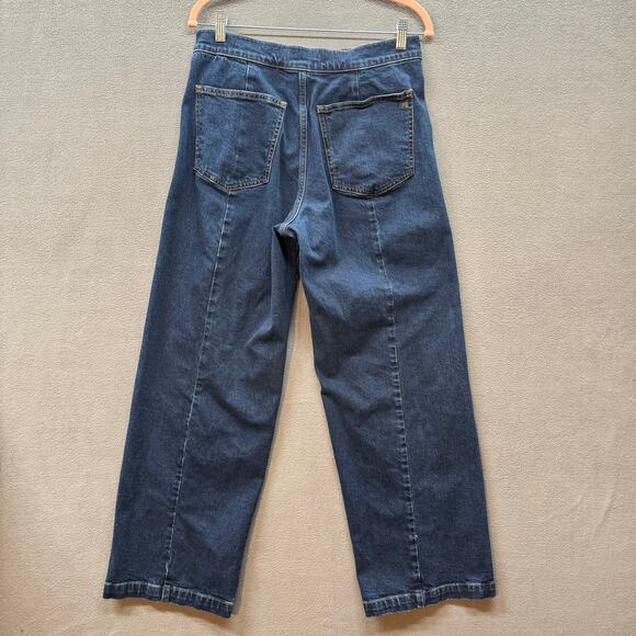 Madewell Emmett Wide Leg Jeans Womens 29 Dark Blue Denim Casual High Rise - Picture 2 of 12